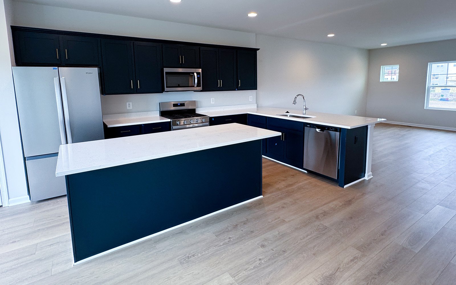 The kitchen of the Skyline on homesite 2153 at Snowden Bridge.