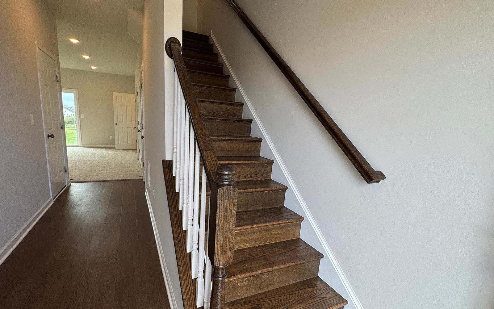 The staircase in the Skyline on Homesite 24024.