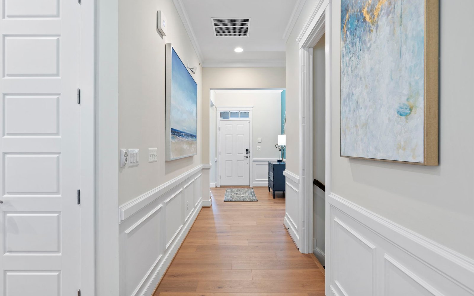 The main hallway in the Monet at The Crest at Linton Hall.