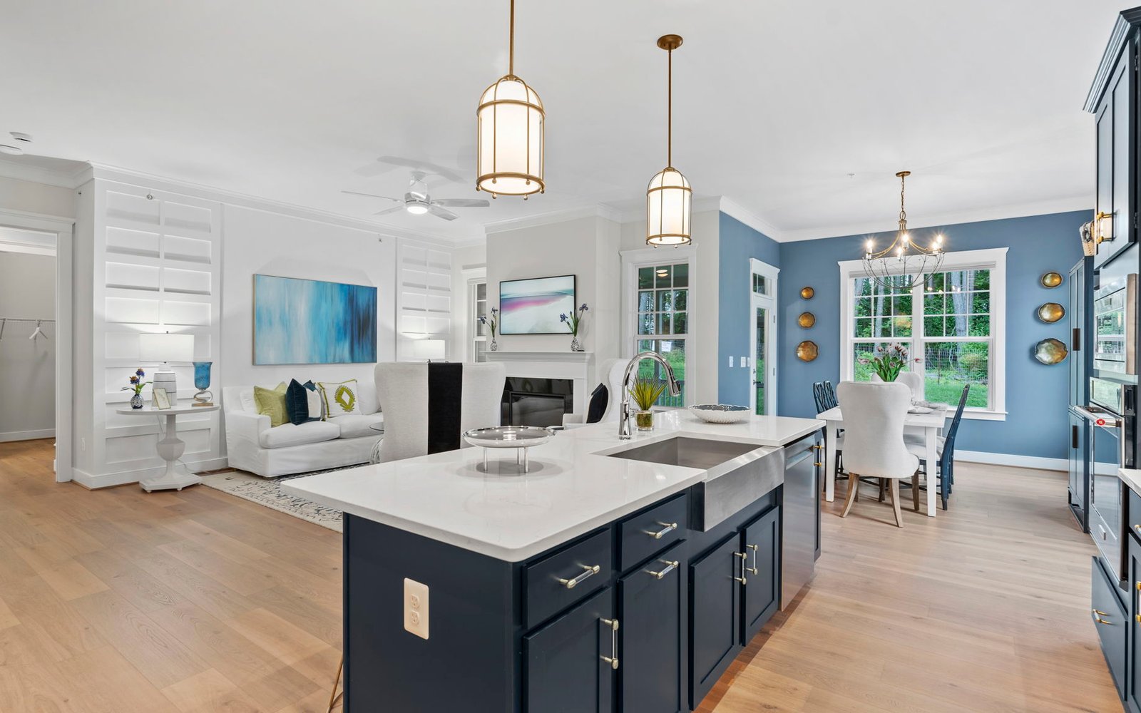 The kitchen in the Monet at The Crest at Linton Hall.