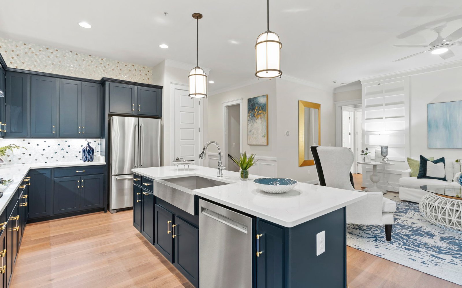 The kitchen in the Monet at The Crest at Linton Hall.