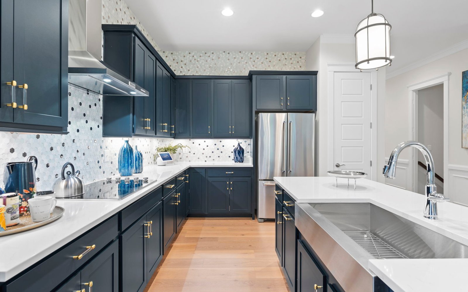 The kitchen in the Monet at The Crest at Linton Hall.