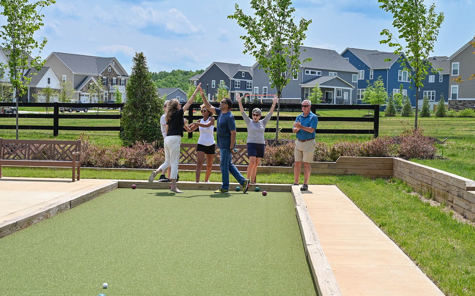 Bocce ball courts at Cascades at Embrey Mill.