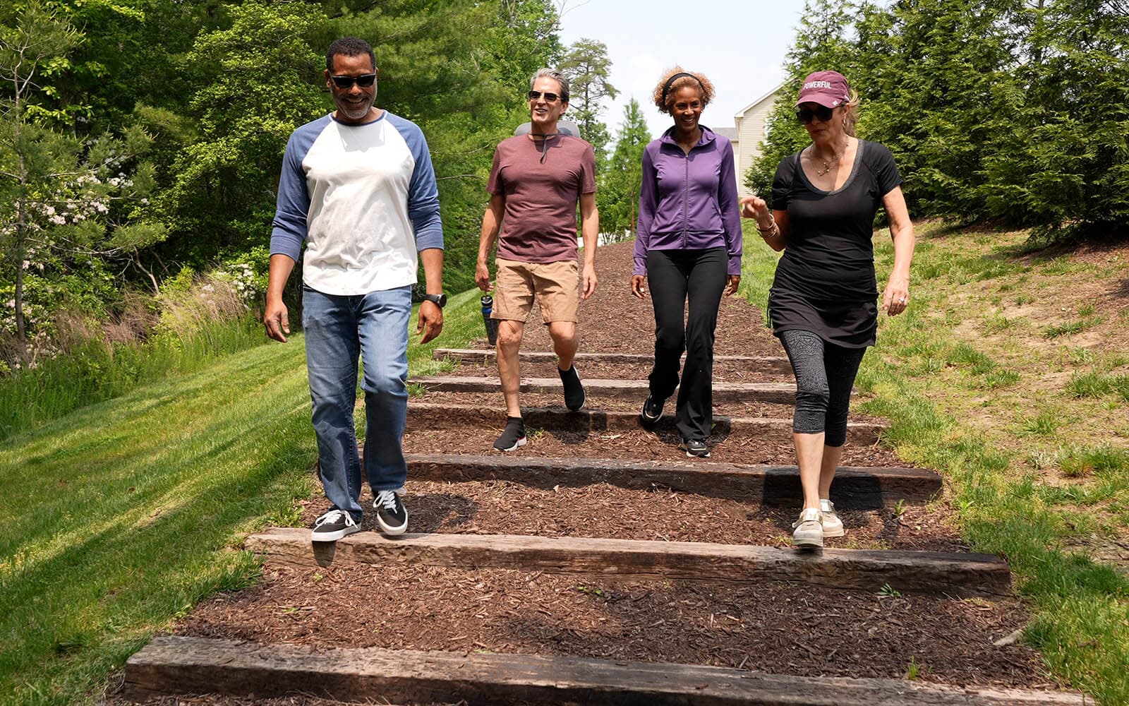 The nature trails at Cascades at Embrey Mill.