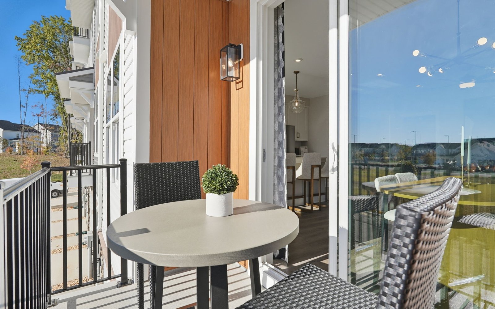 The balcony of the Amber by Brookfield Residential.