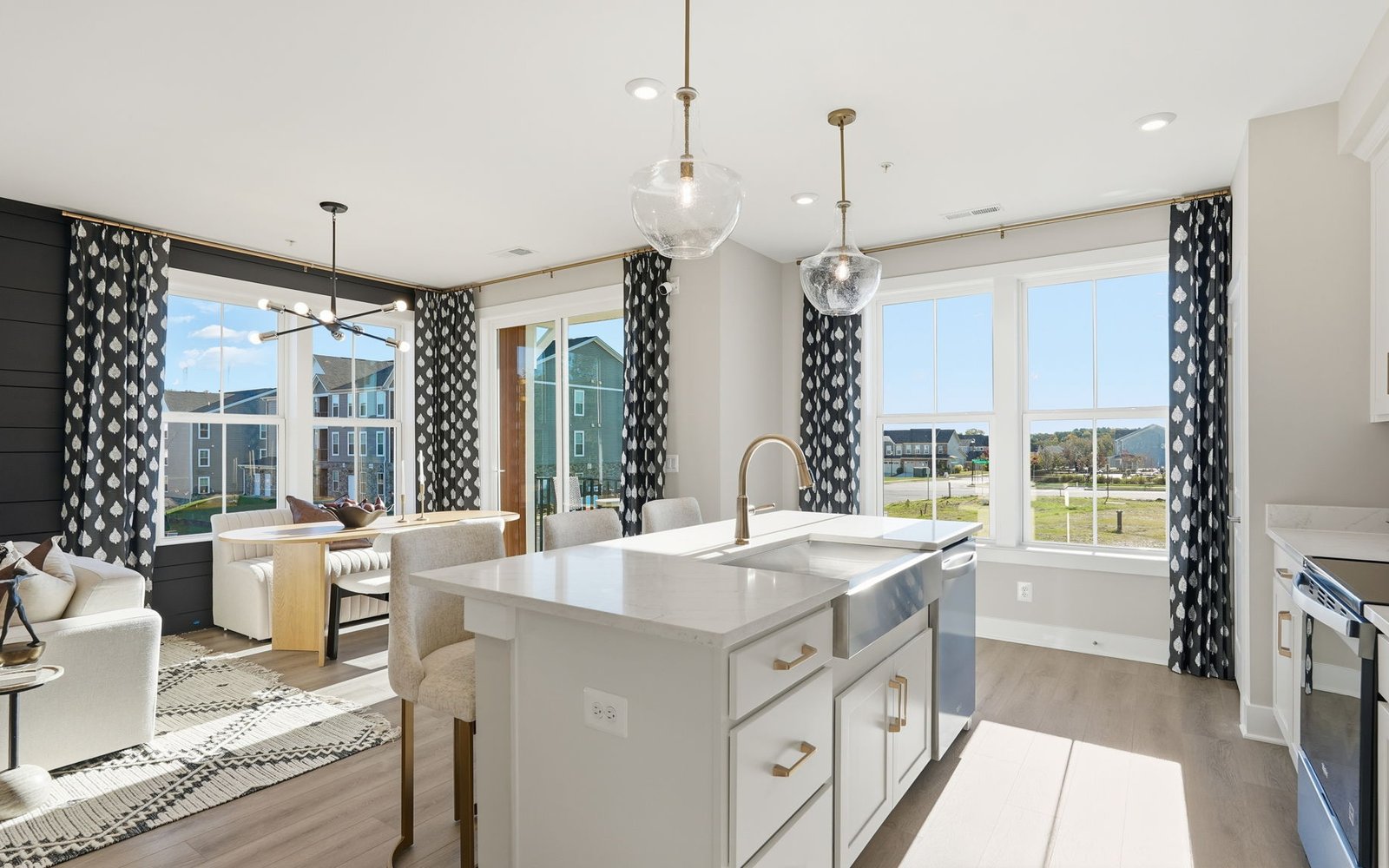 The kitchen of the Amber by Brookfield Residential.