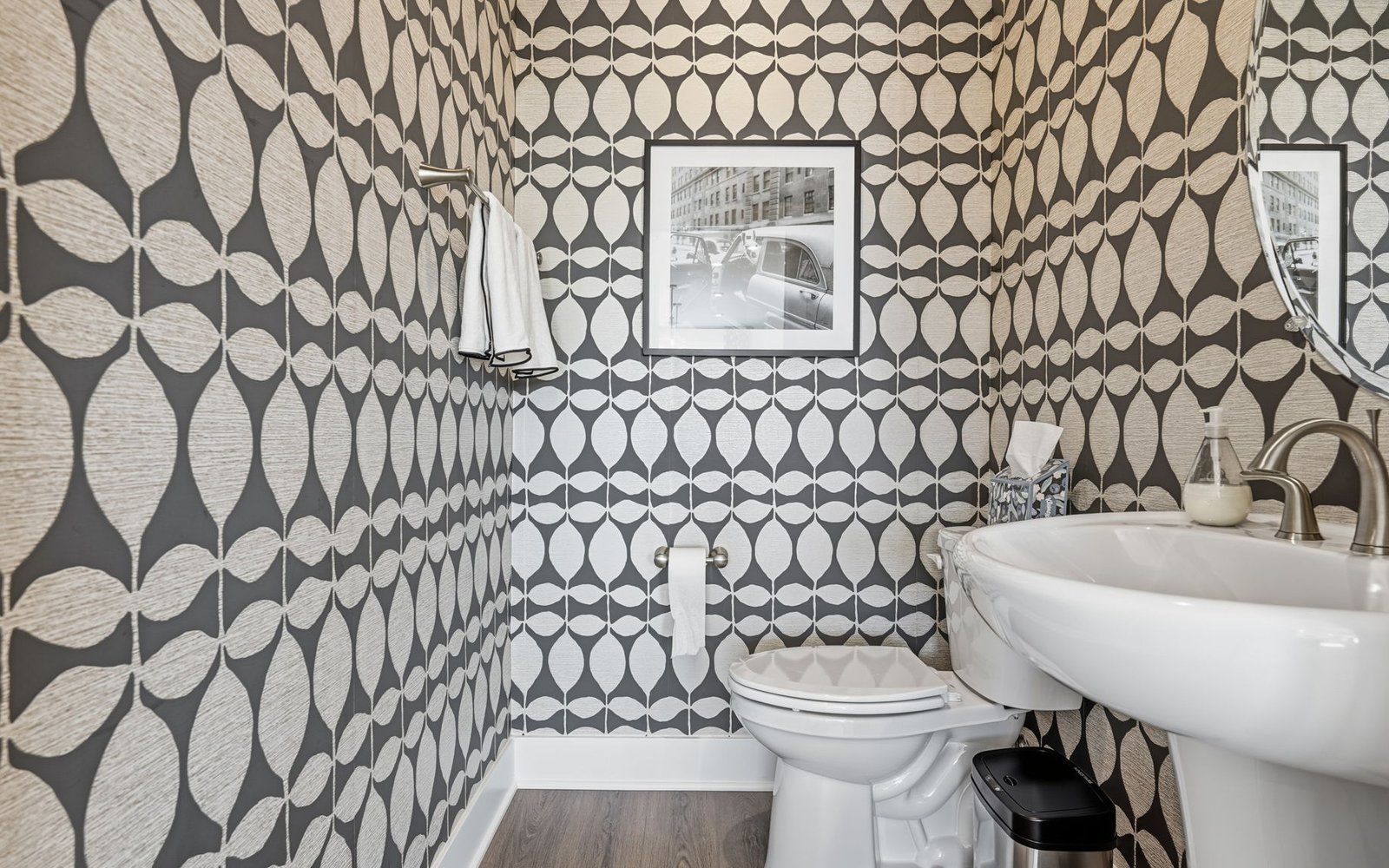 The powder room of the Amber by Brookfield Residential.