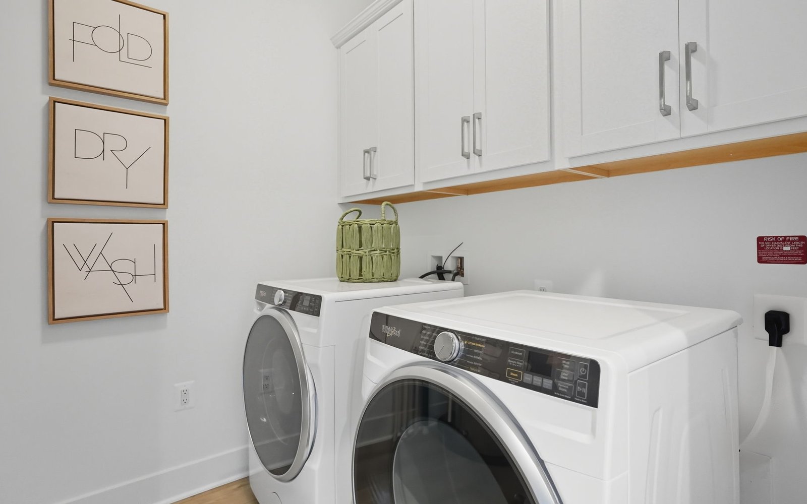 The laundry room of the Scarlet by Brookfield Residential.