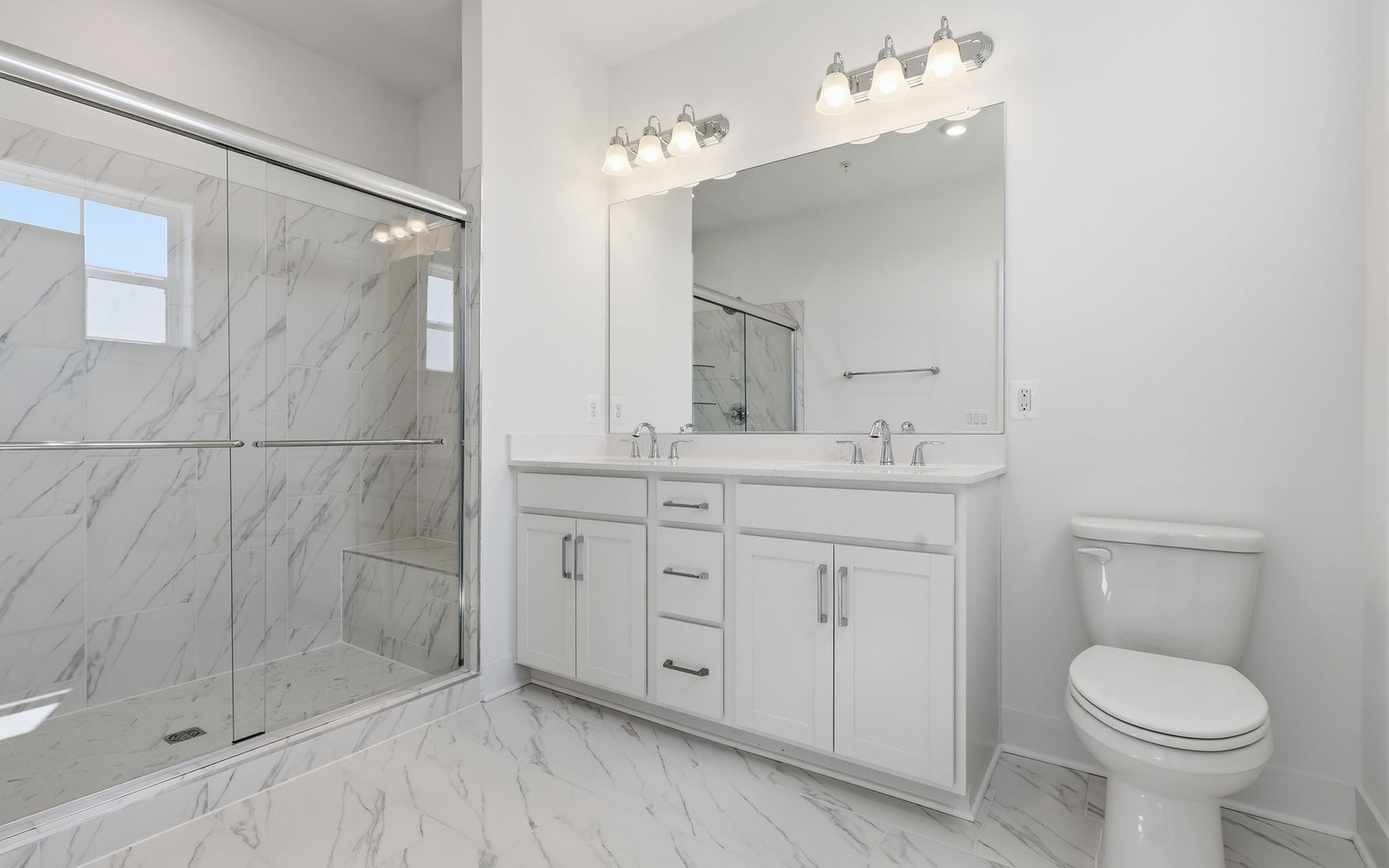 The primary bathroom of included selection package 2 in the Scarlet at Cascades at Embrey Mill.