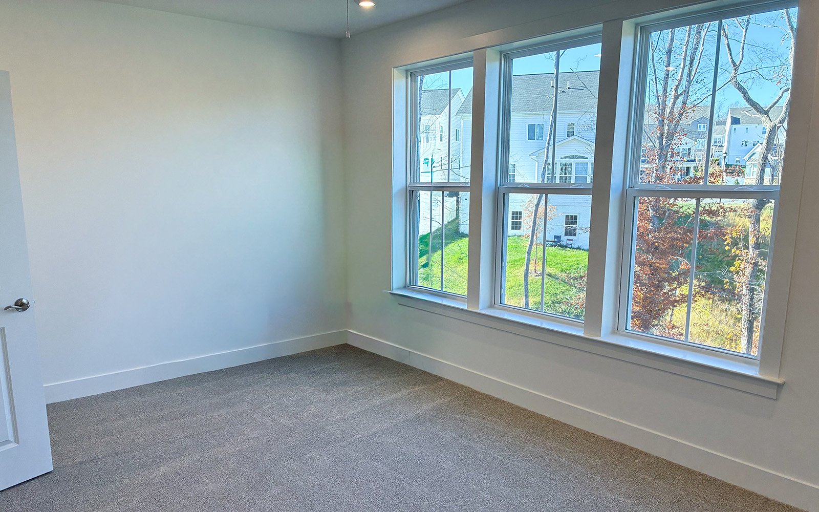 The primary bedroom in the Amber on homesite 103 at Cascades at Embrey Mill.