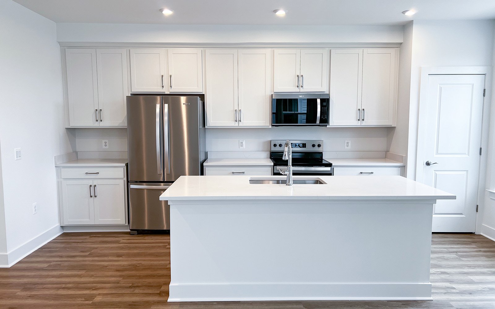 The kitchen of the Amber on homesite 107 at Cascades at Embrey Mill by Brookfield Residential.