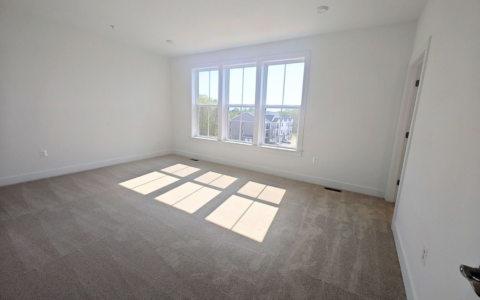 The primary bedroom of the Amber on homesite 134 at Cascades at Embrey Mill.