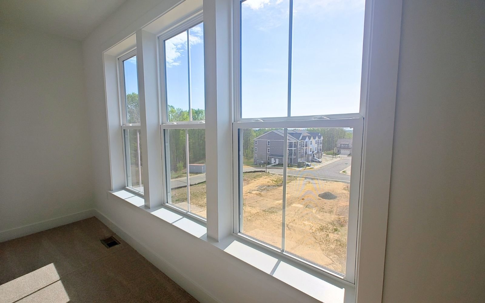 The primary bedroom of the Amber on homesite 134 at Cascades at Embrey Mill.