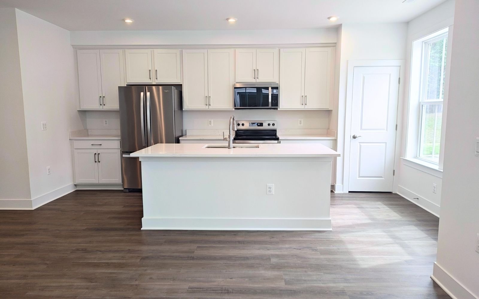 The kitchen of the Amber on homesite 1219 at Cascades at Embrey Mill.