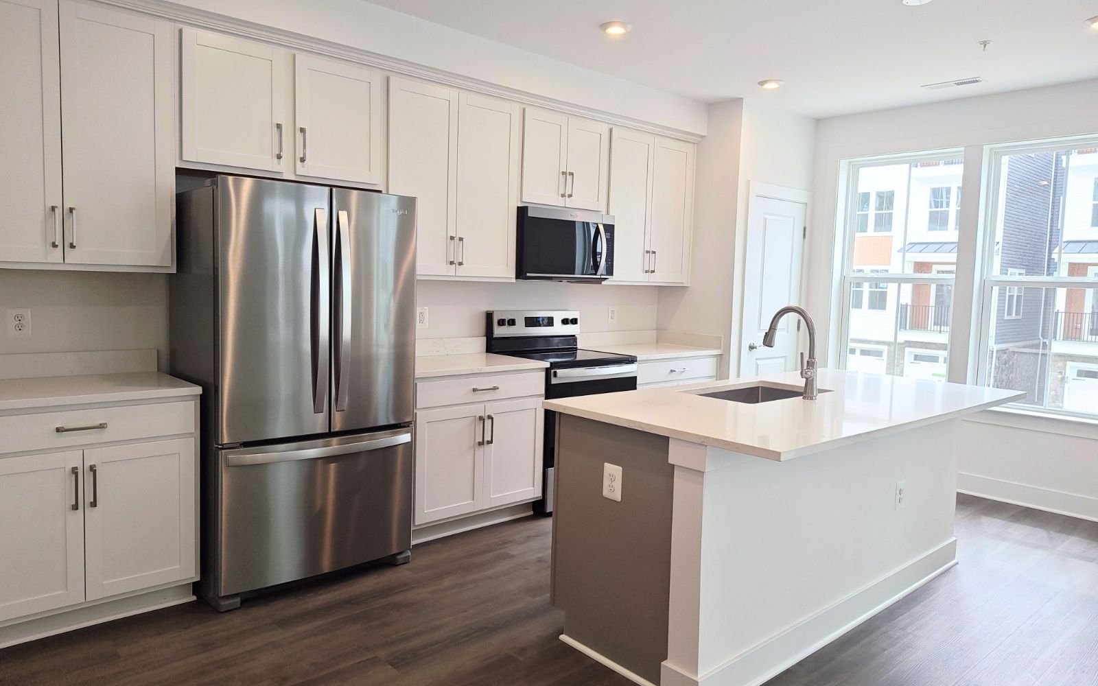 The kitchen of the Amber on homesite 1219 at Cascades at Embrey Mill.