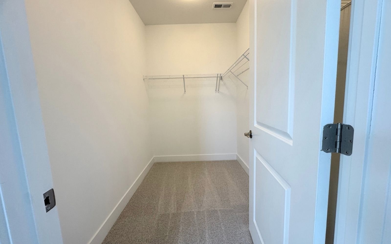 A walk-in closet of the Amber on homesite 131 at Cascades at Embrey Mill.