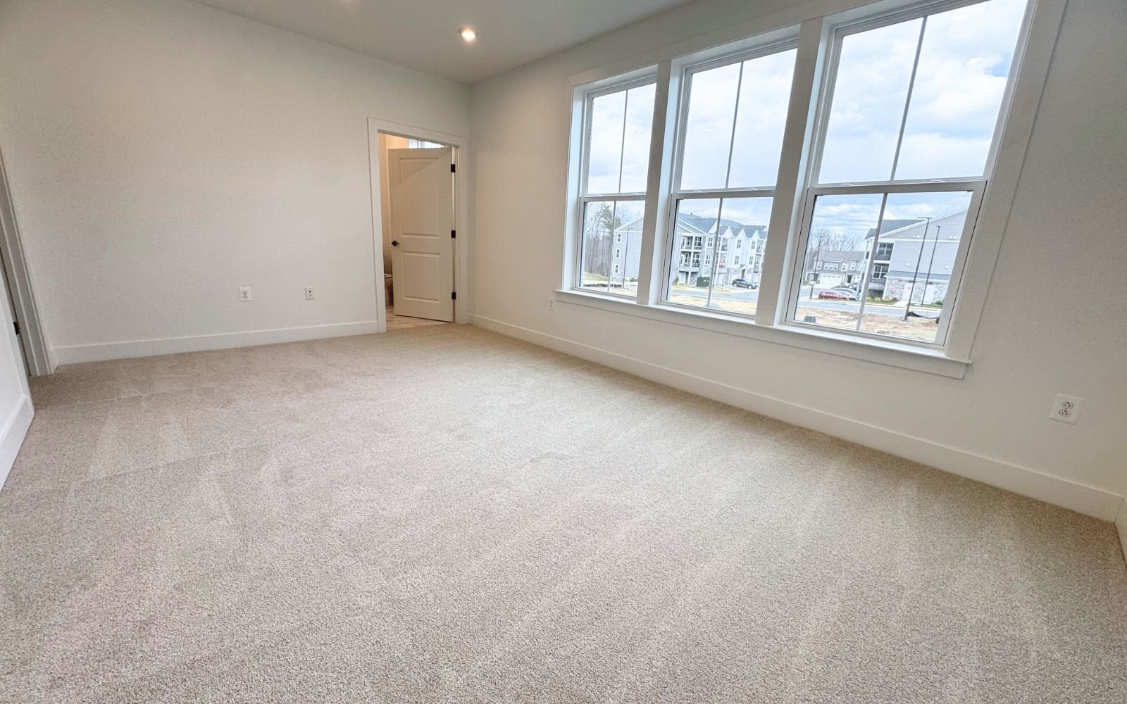 The primary bedroom of the Amber on homesite 131 at Cascades at Embrey Mill.