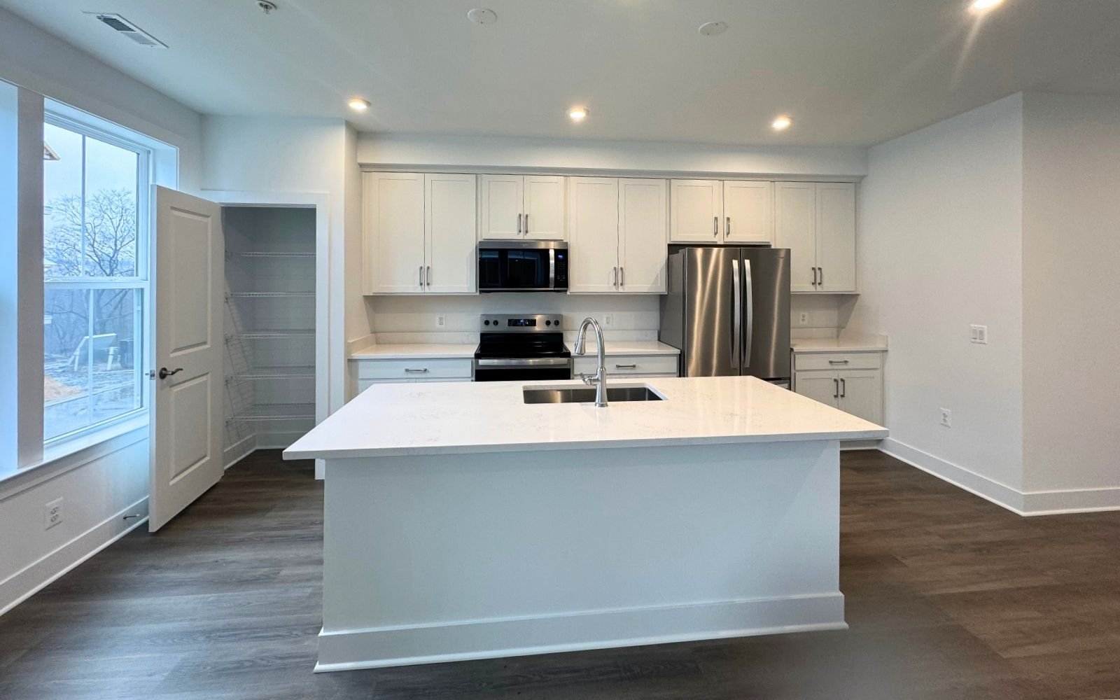 The kitchen of the Amber on homesite 135 at Cascades at Embrey Mill.