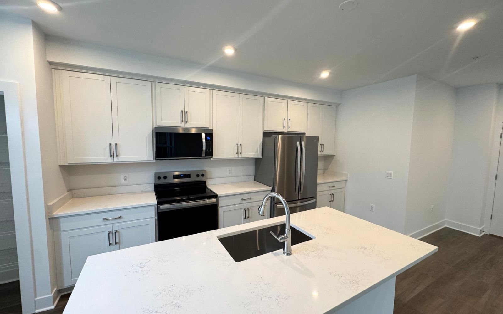 The kitchen of the Amber on homesite 135 at Cascades at Embrey Mill.