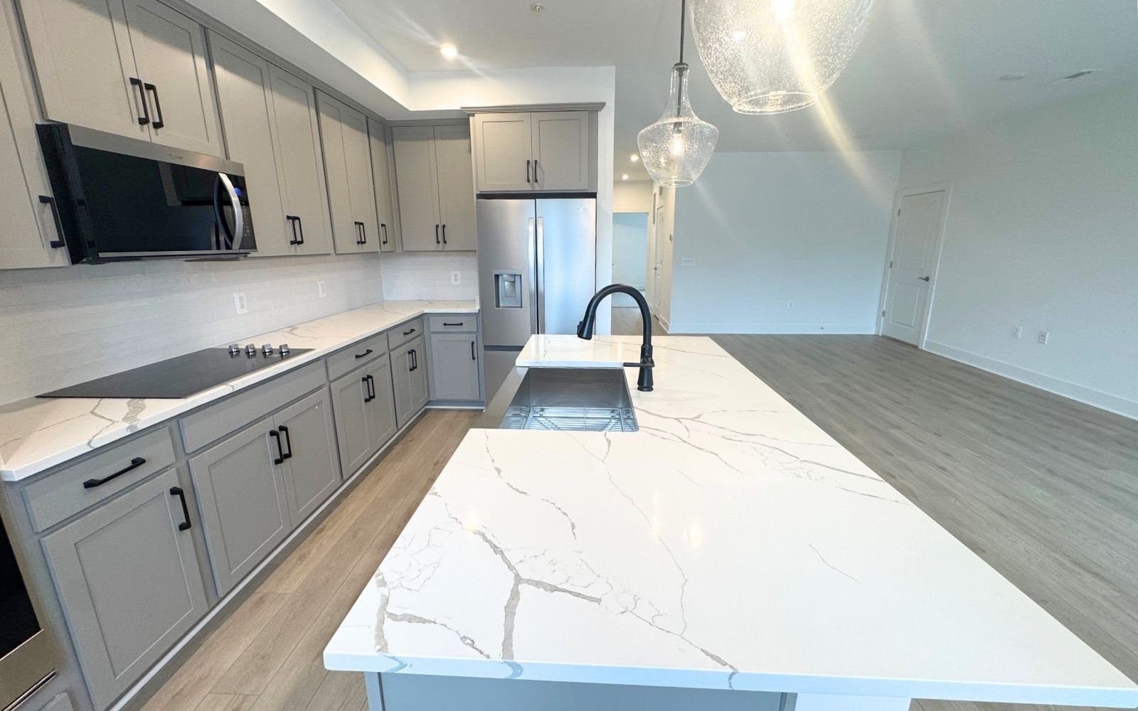 The kitchen of the Scarlet on homesite 1140 at Cascades at Embrey Mill.