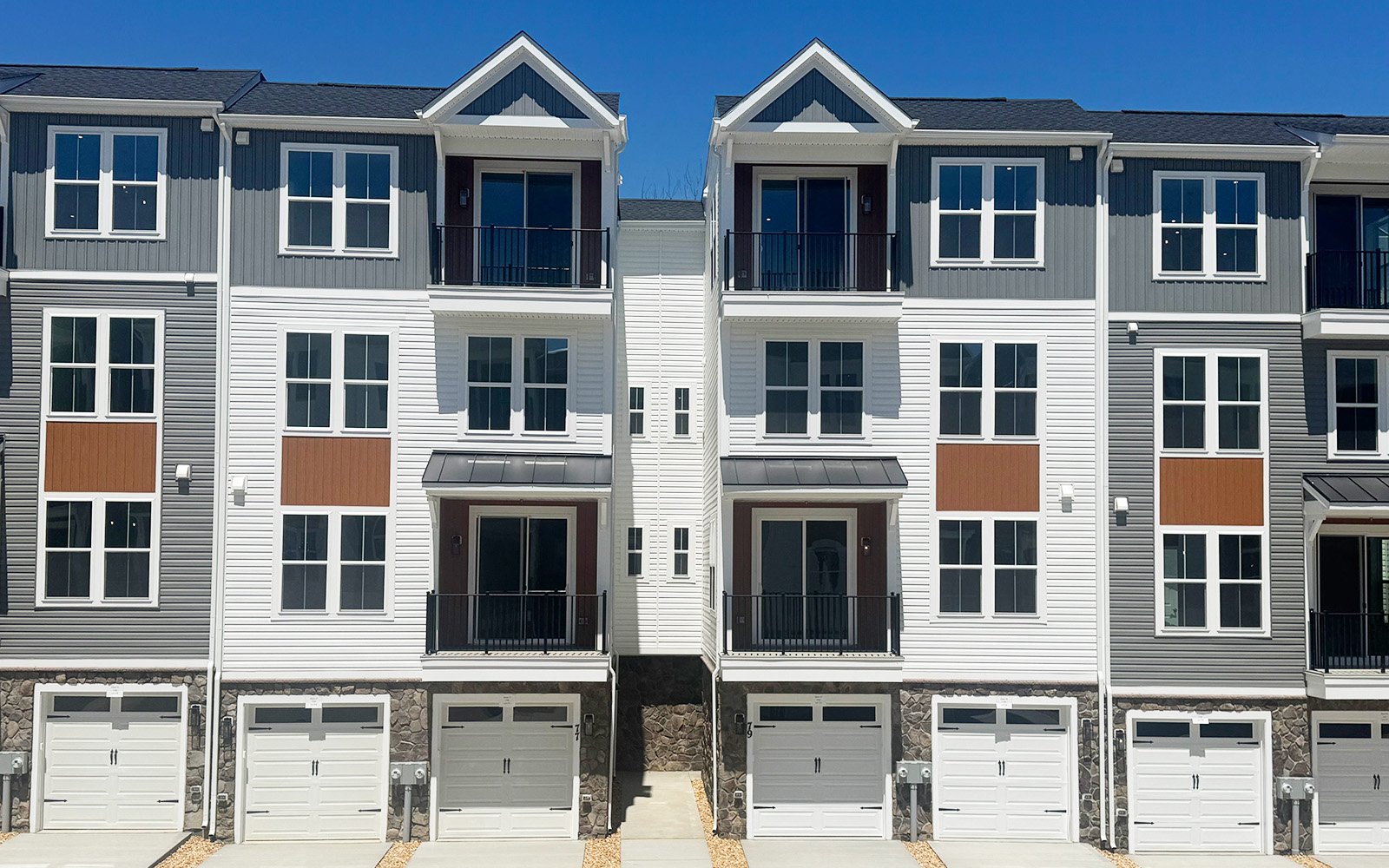 The exterior of the Scarlet on homesite 128 at Cascades at Embrey Mill.