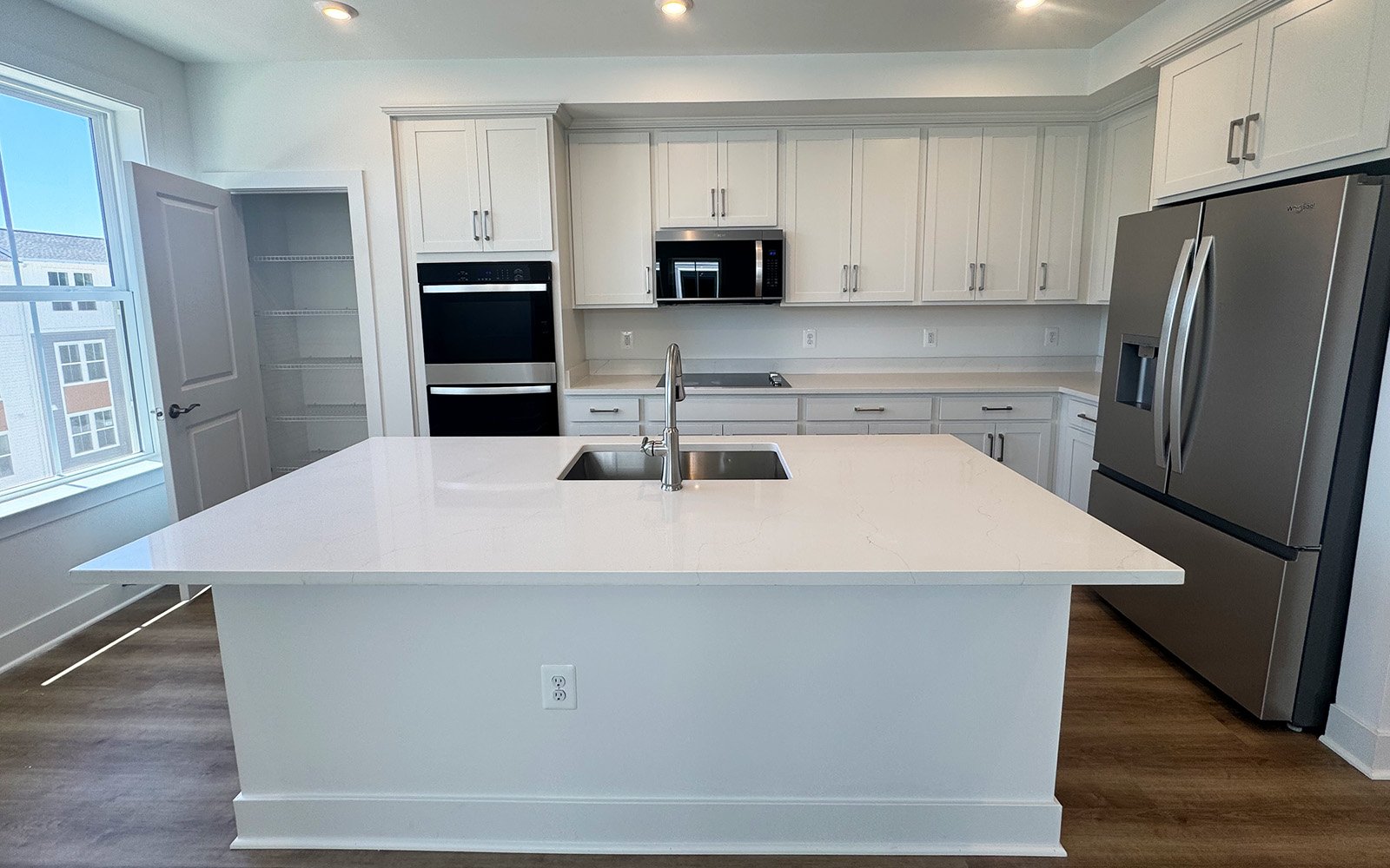 The kitchen of the Scarlet on homesite 128 at Cascades at Embrey Mill.