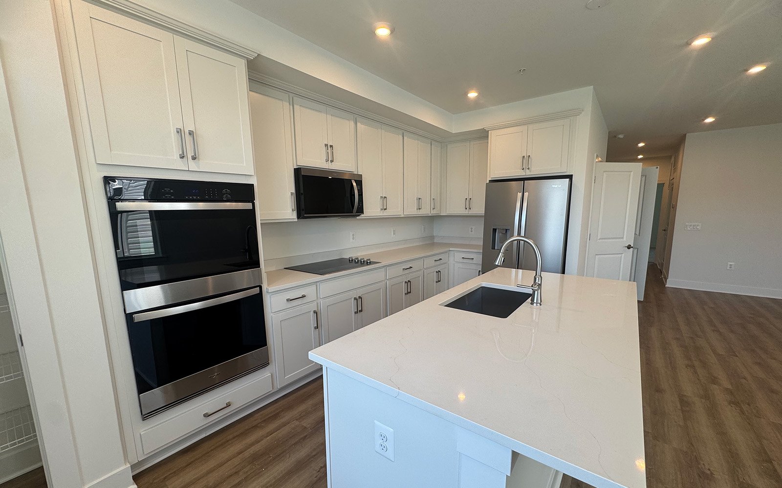 The kkitchen of the Scarlet on homesite 128 at Cascades at Embrey Mill.
