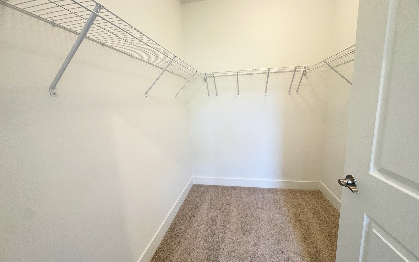 A walk in closet of the Scarlet on homesite 128 at Cascades at Embrey Mill.