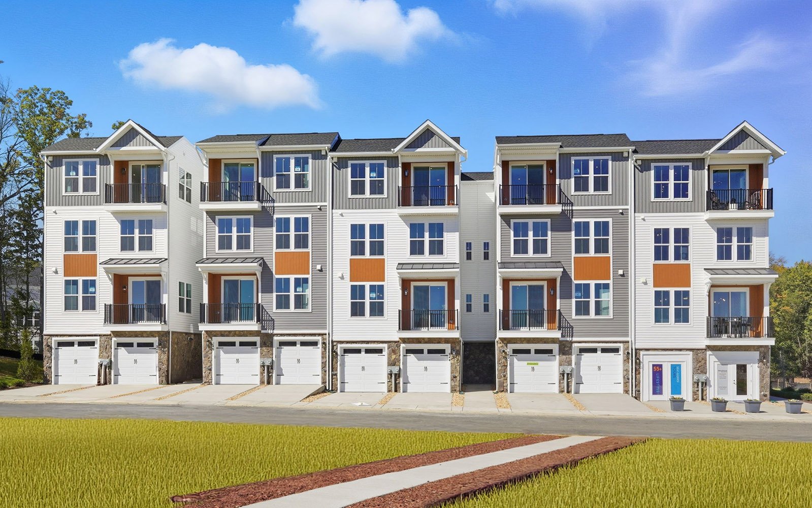 Cascades at Embrey Mill Full Model Building Front by Brookfield Residential.