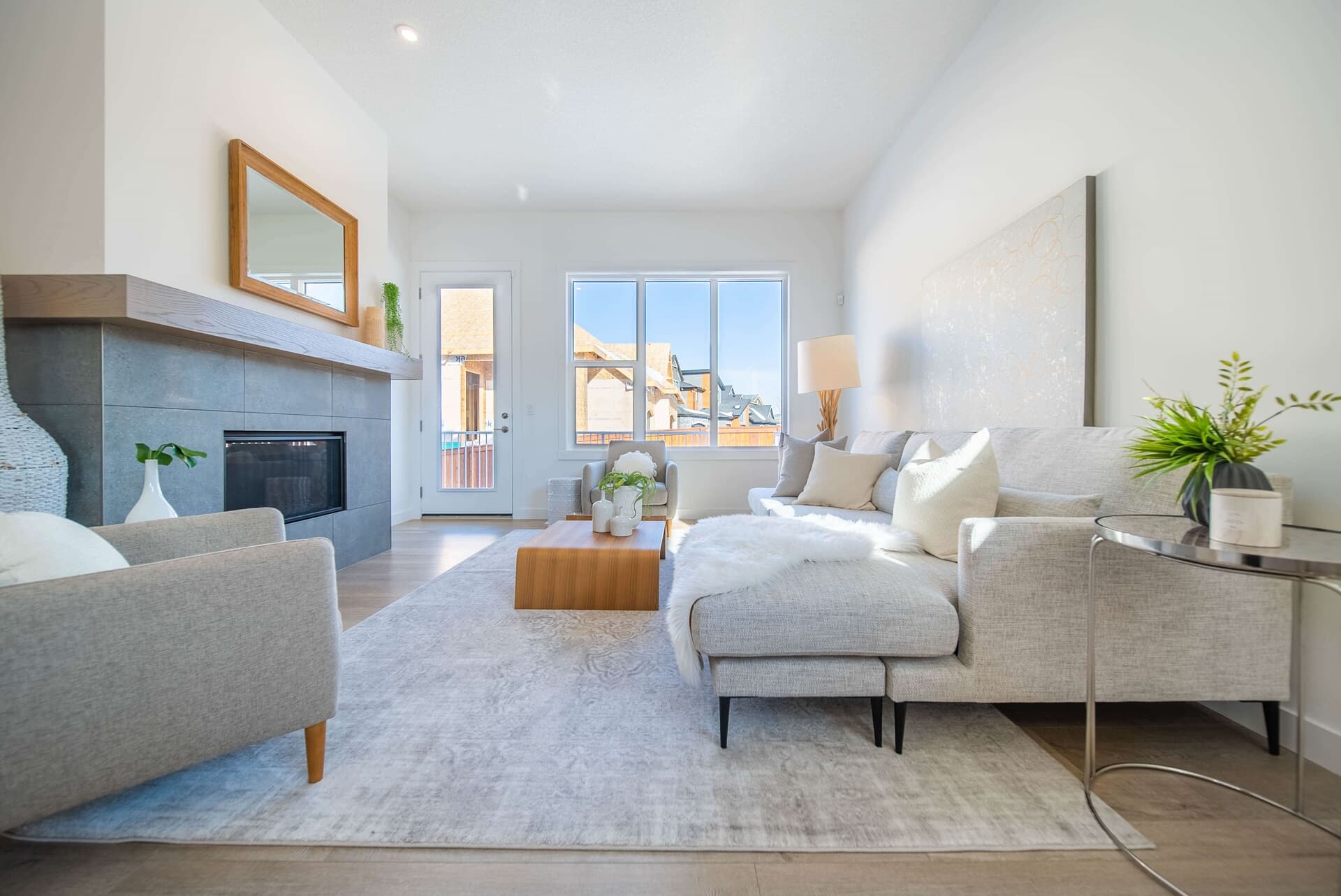 A photo of the great room of the Monaco 28 showhome by Brookfield Residential