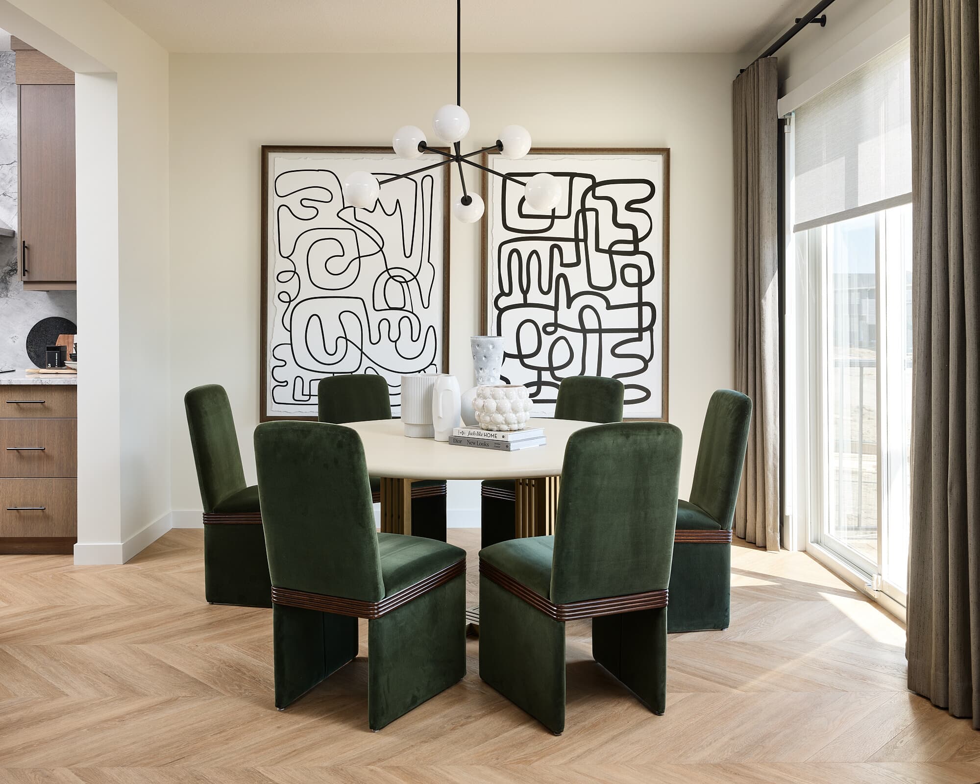 Dining room of the Rundle 24 by Brookfield Residential