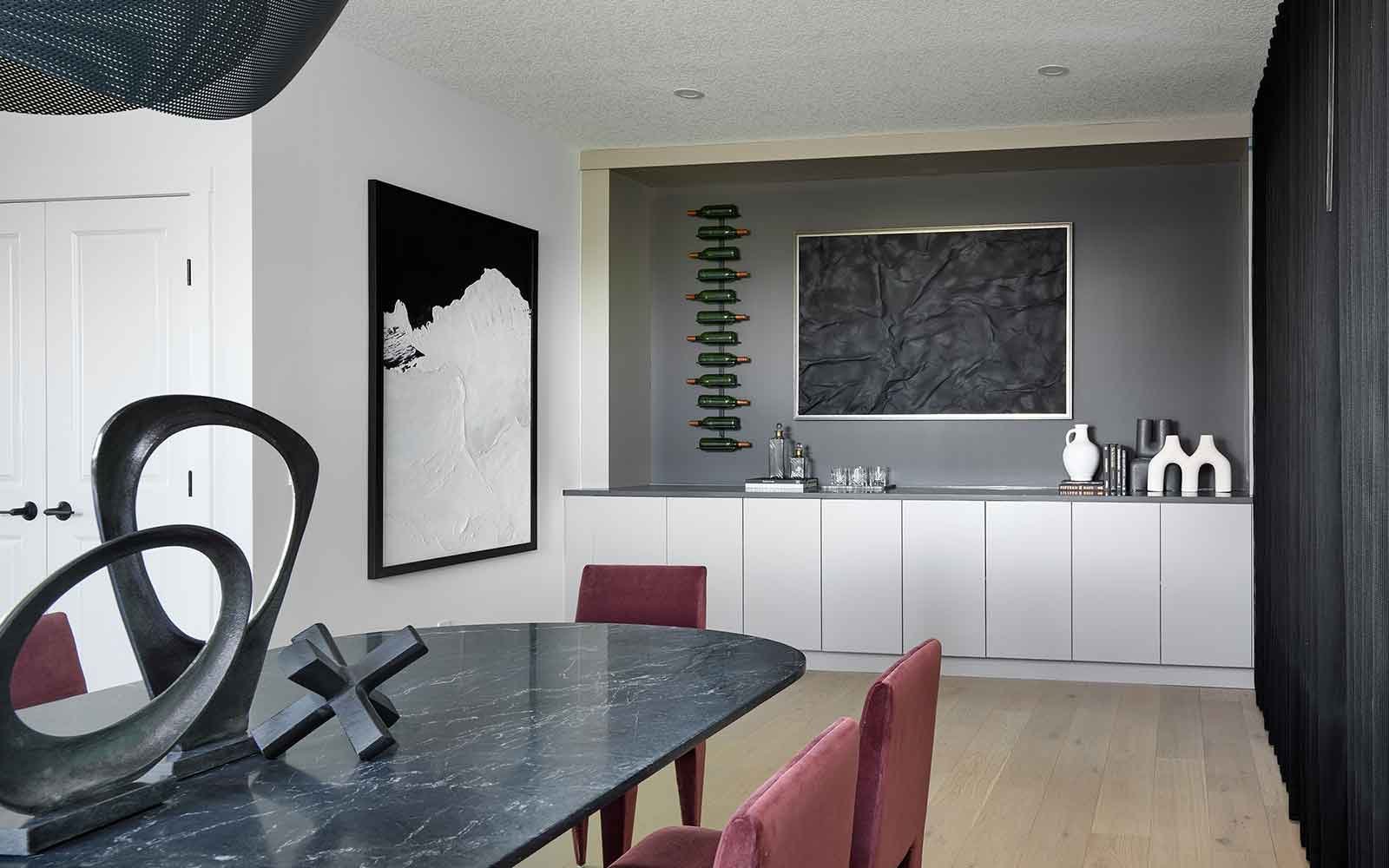 Photo of the dining area of the Rouge show home in Crown Park by Brookfield Residential