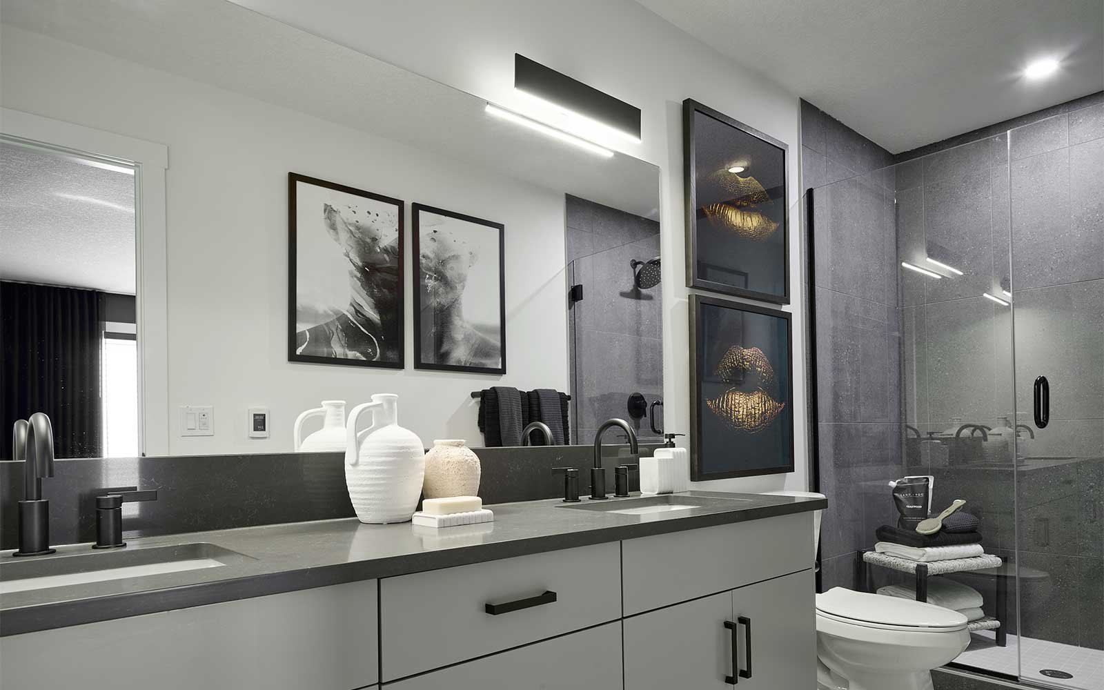 Photo of the ensuite of the Rouge show home in Crown Park by Brookfield Residential