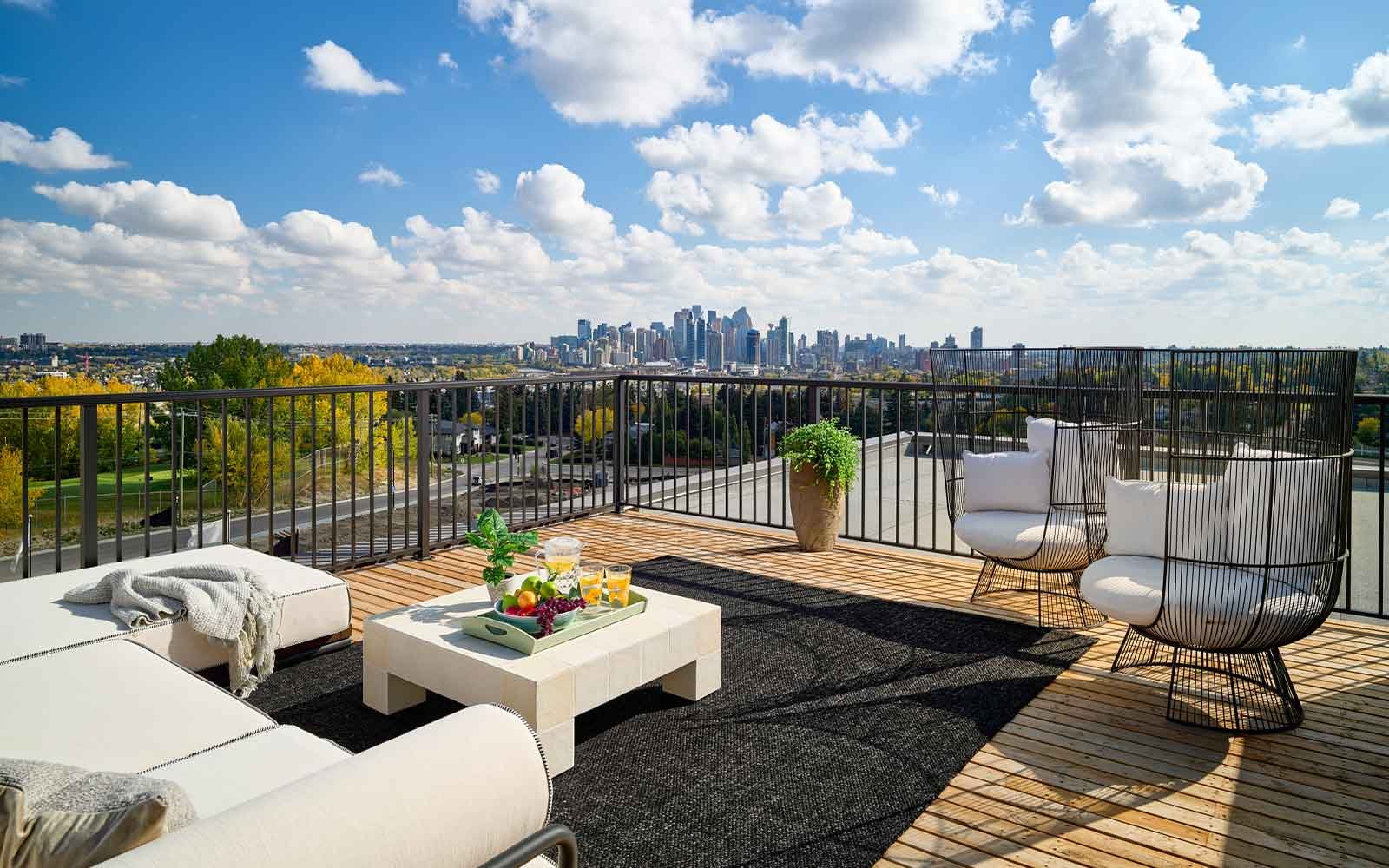 A photo of the rooftop patio of the Rouge model by Brookfield Residential