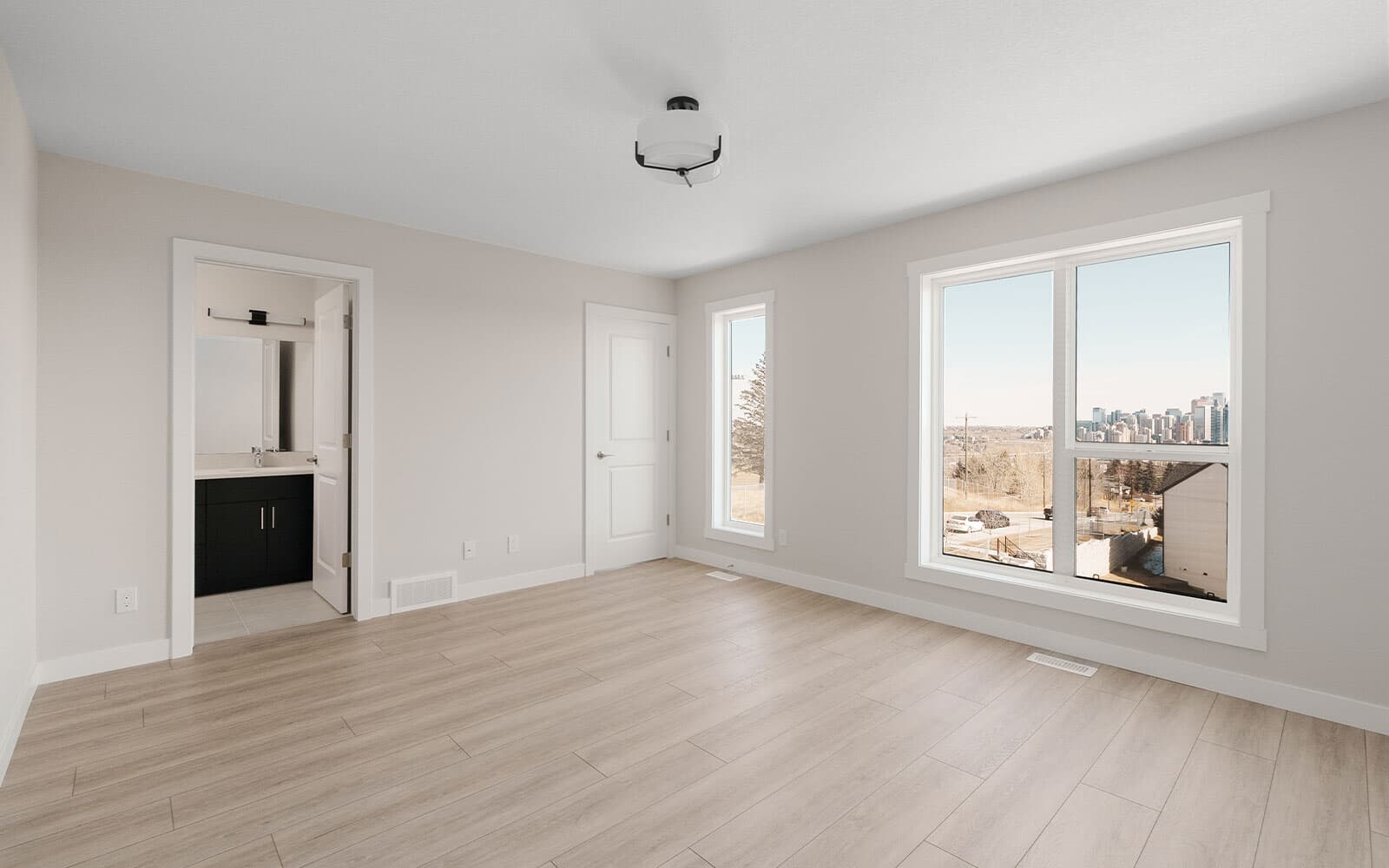 A photo of the primary bedroom at 14 Sovereign Heights in Crown Park by Brookfield Residential.