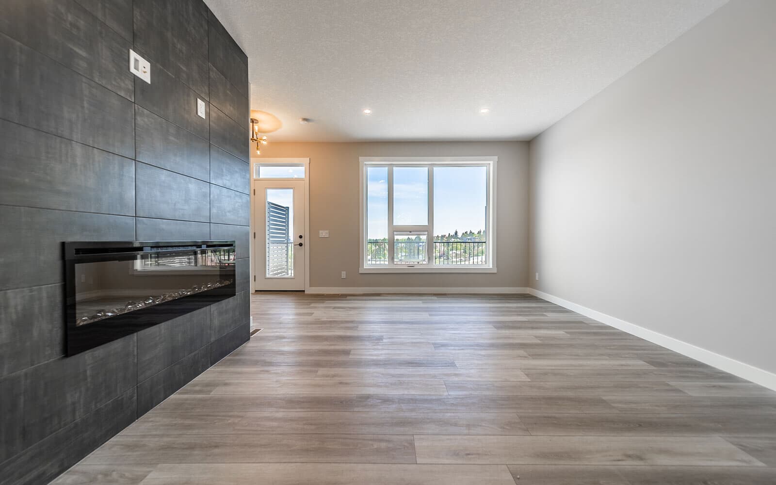 A photo of the great room of the Gatineau model in Crown Park by Brookfield Residential