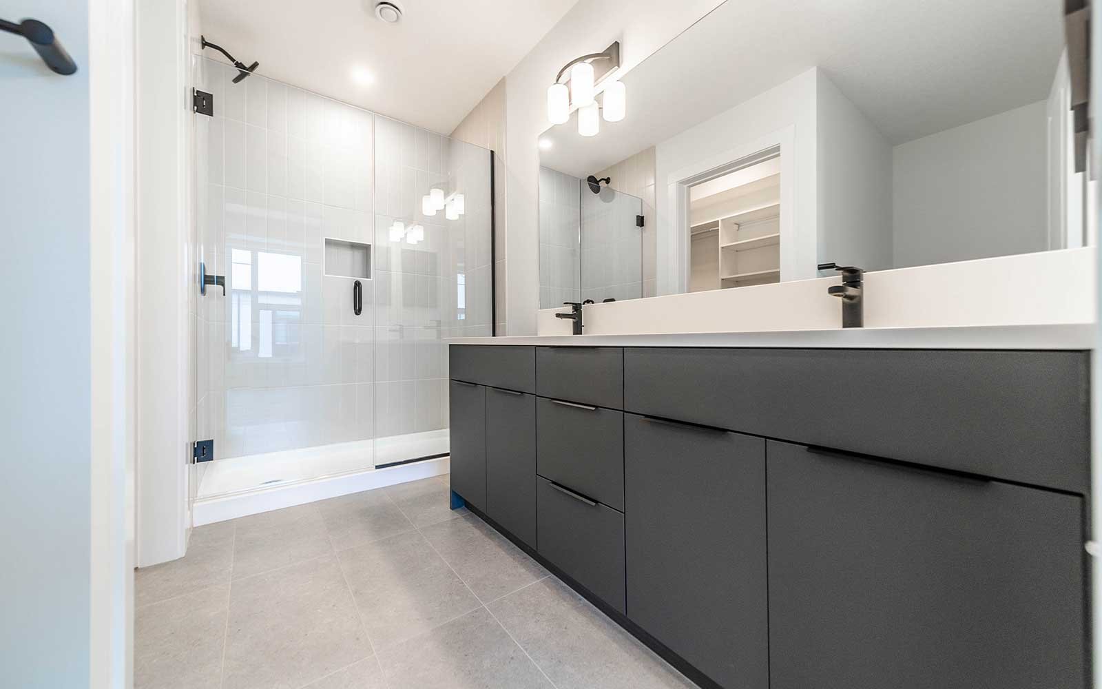 A photo of the ensuite of the Hyde model in Crown Park by Brookfield Residential