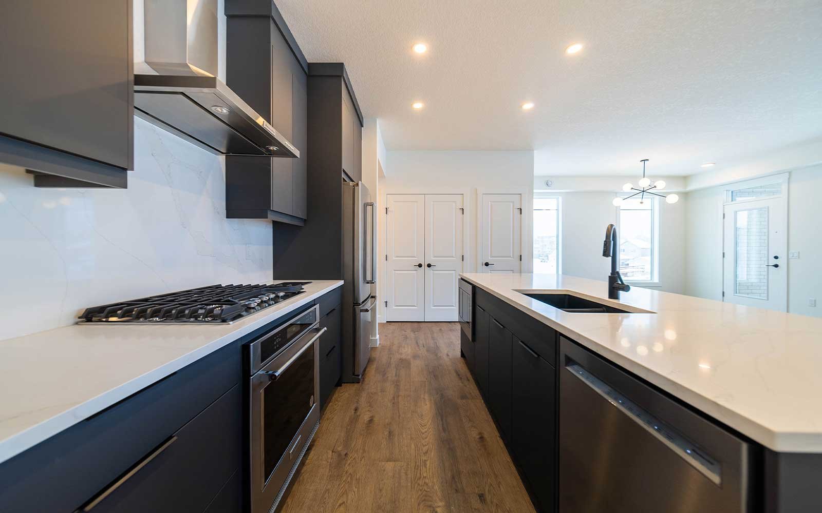 A photo of the kitchen of the Hyde model in Crown Park by Brookfield Residential