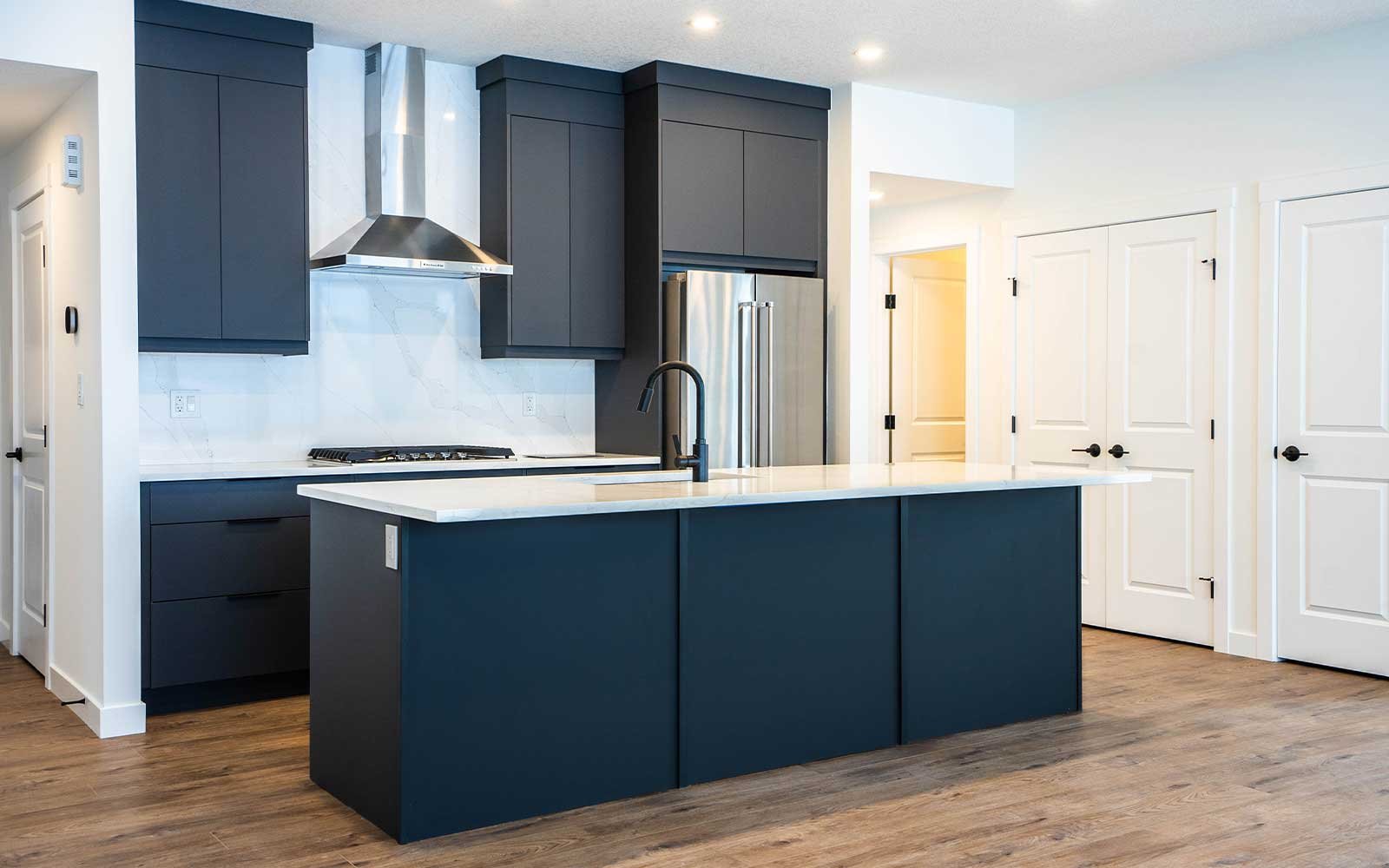 A photo of the kitchen of the Hyde model in Crown Park by Brookfield Residential