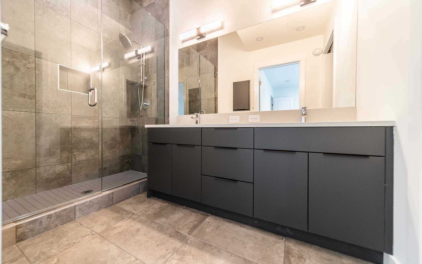 A photo of the ensuite of the Stanley model townhome in Calgary by Brookfield Residential