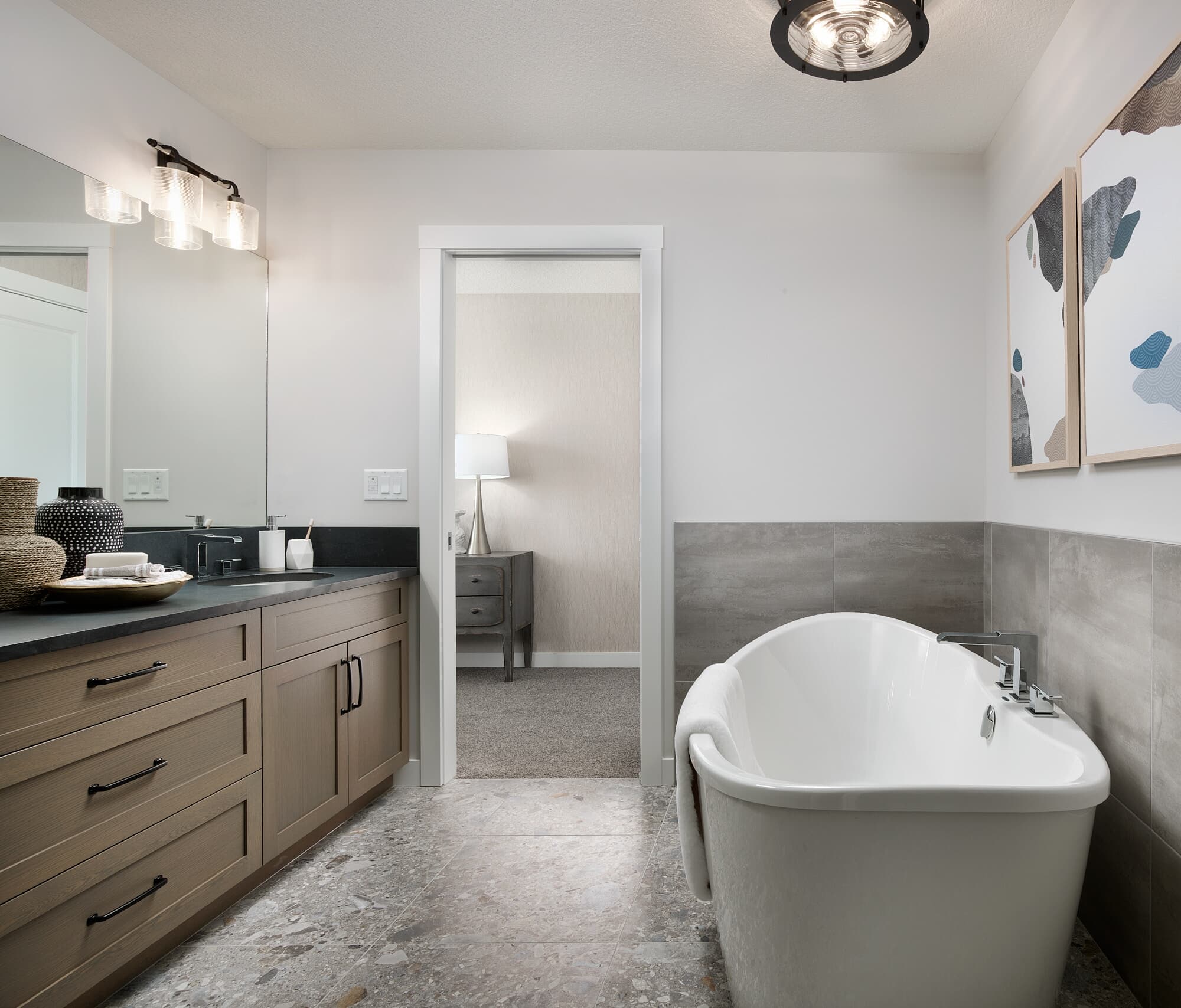 Ensuite bathroom in the Purcell 24 model home by Brookfield Residential