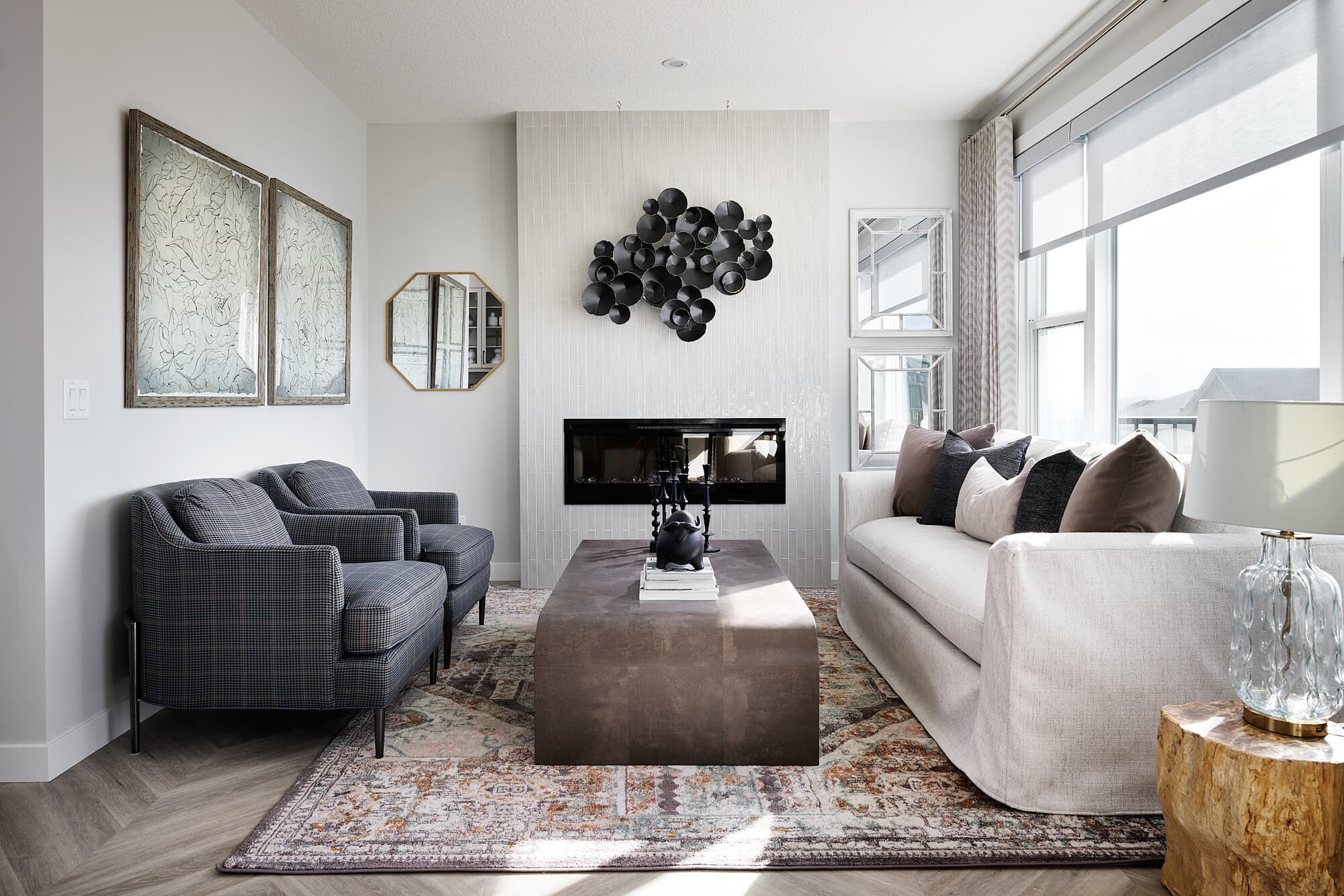 Living room in the Purcell 24 model home by Brookfield Residential