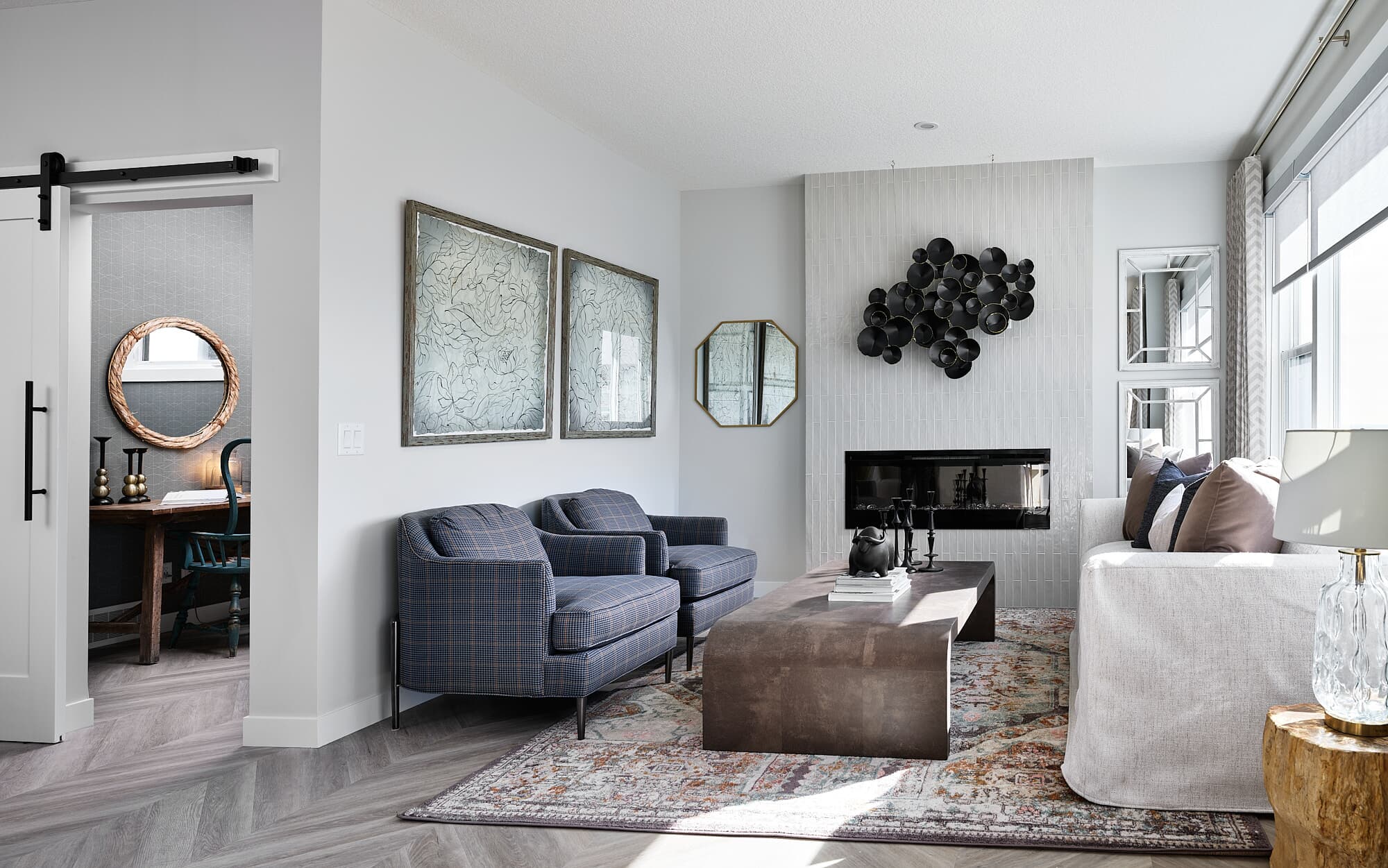 Living room in the Purcell 24 model home by Brookfield Residential