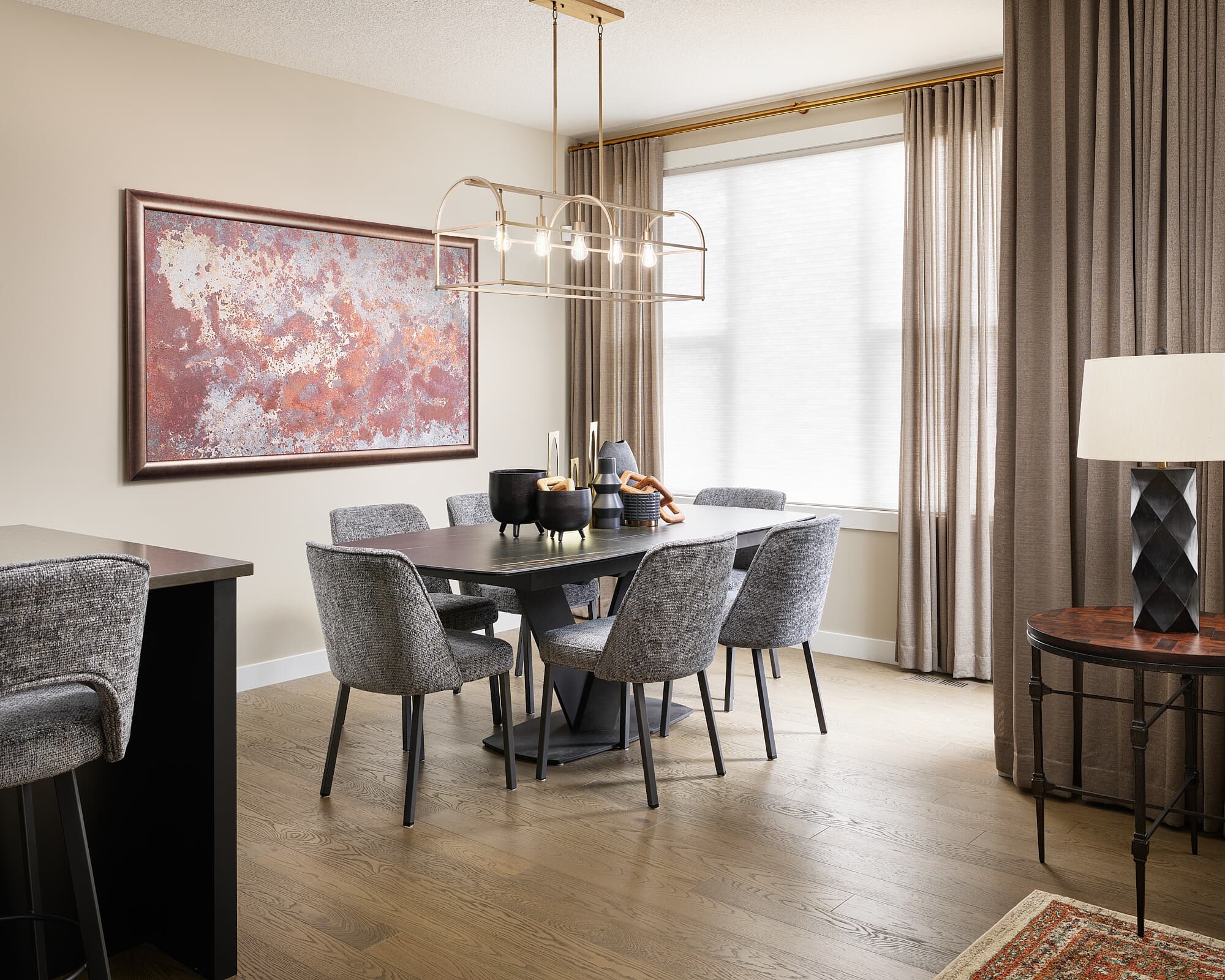 Dining room of the Robson 26 model home by Brookfield Residential