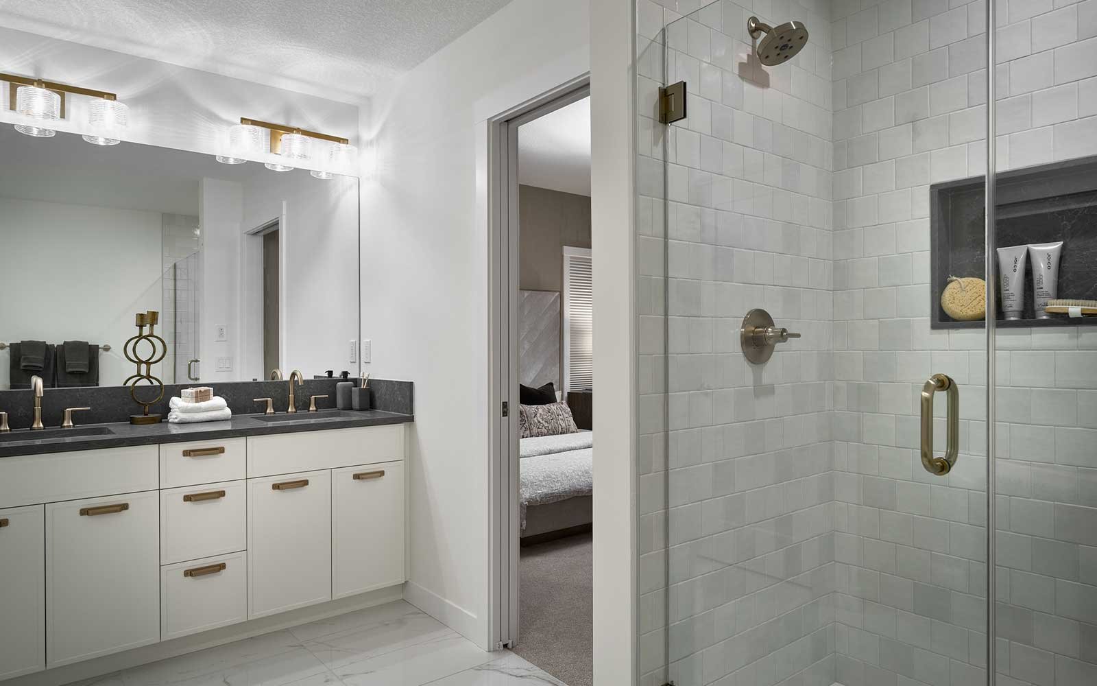 A photo of the ensuite of the Purcell 24 show home in Rockland Park by Brookfield Residential