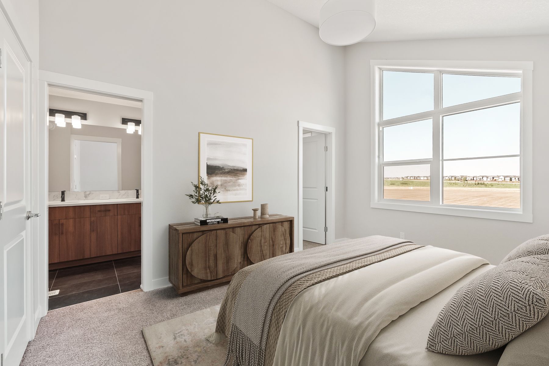 A photo of the duplex quick possession at 129 Setonvista Gate SE in Seton Ridge by Brookfield Residential