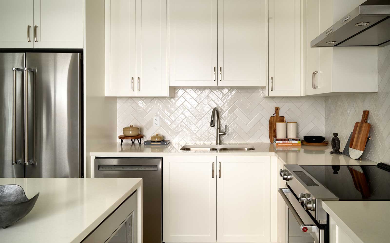 A photo of the kitchen in the Armstrong model in Brightside by Brookfield Residential