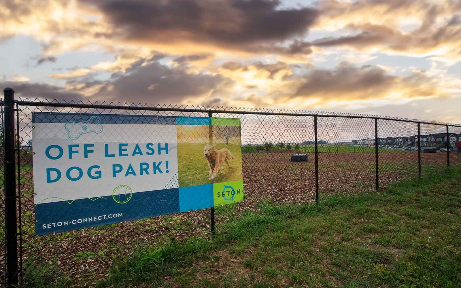 Off leash dog park in Seton