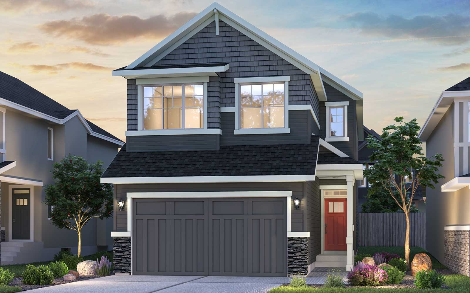 Robson 24 - Heritage Exterior rendering of the Heritage style of the Robson 24 model by Brookfield Residential