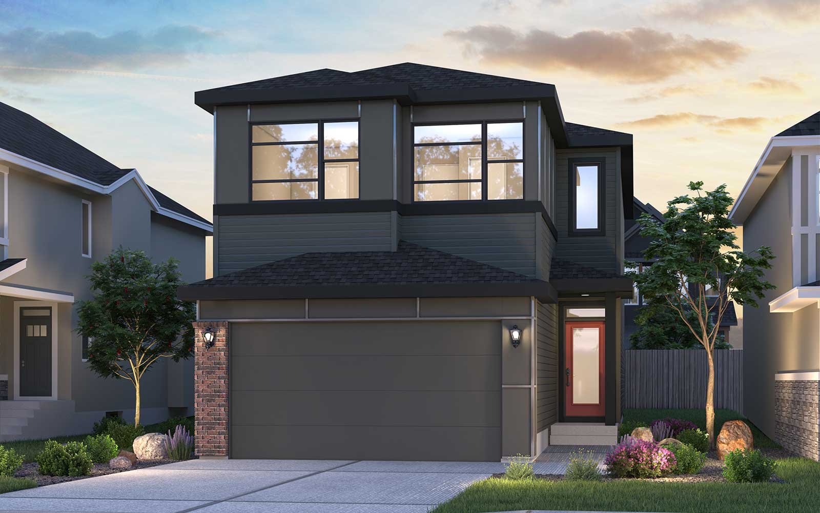 An exterior rendering of the Robson 24 model by Brookfield Residential